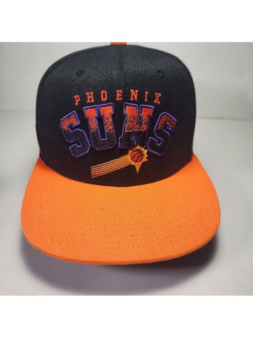 Mitchell & Ness Phoenix Suns NBA Snapback Hat Two Tone Black Orange NWT OSFM